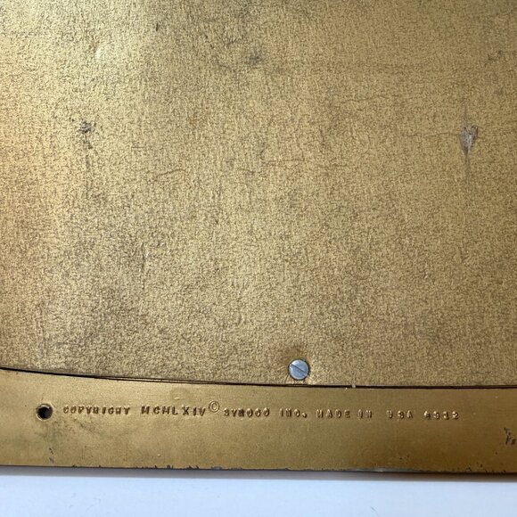 VTG Syroco MCM Mirror #4912 Gold Hollywood Regency USA Ornate Wall Decor 22"x9" - Picture 8 of 16